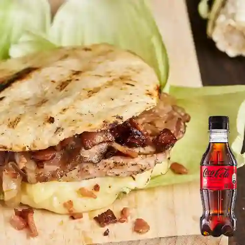 Combo Arepa con Cañón + Coca Cola Sin Azúcar 250ML