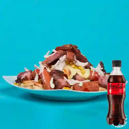 Combo Salchipapa Suiza + Coca-Cola Sin Azúcar 400 ml