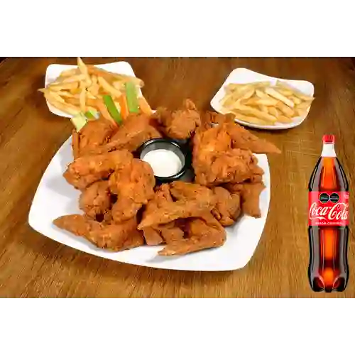 Combo 20 Alitas de Pollo + Coca Cola Original 1.5 l