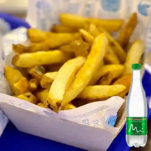 Combo Papas Fritas + Manantial Con Gas 600ML