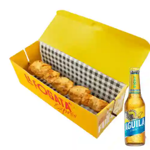 Combo Chuzo de Pollo + Aguila Light 350 ml