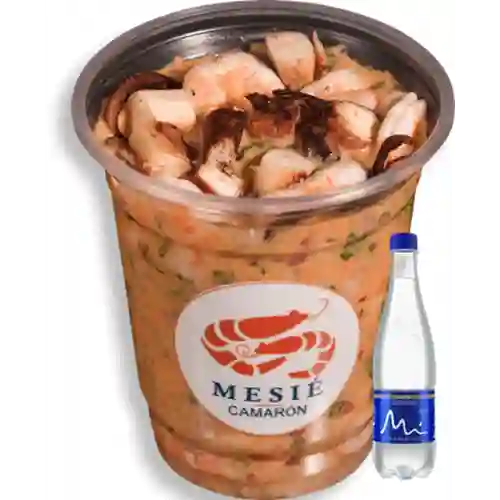 Cóctel Orgía de Mariscos 12oz +Agua Manantial 600ml