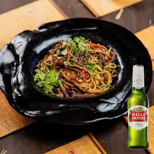 Combo Yakisoba + Stella Artois