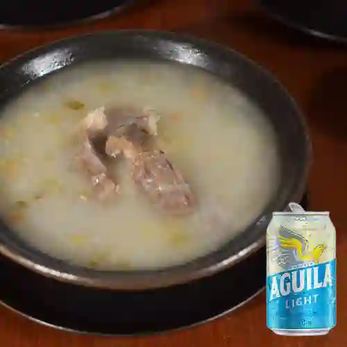 Combo Sopa de Carne Salada + Aguila Light Lta 330ml