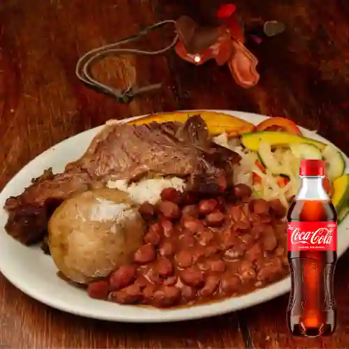 Combo Bandeja c/ Carne Asada +Cocacola Orig 400ml