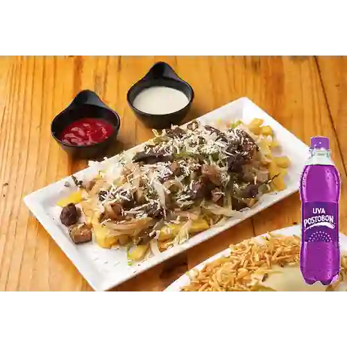 Combo Salchipapa Mixta Sencilla + Uva Postobon 250 ml