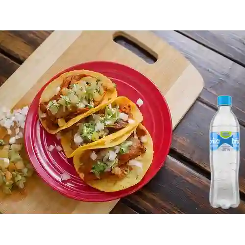 Combo Tacos Chamacos + Brisa Sin Gas 600ML