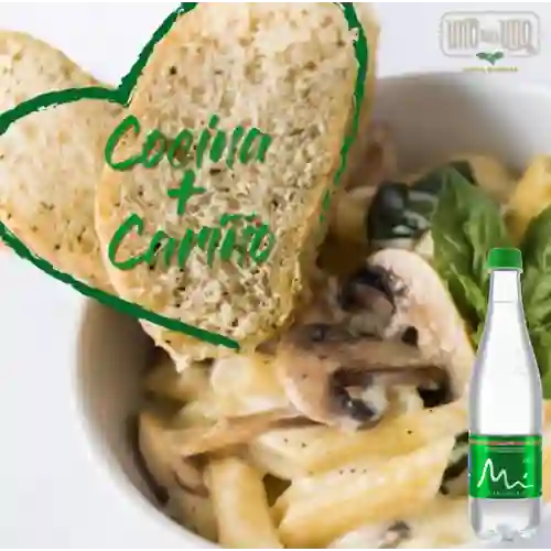 Combo Pasta Uno Mas Uno + Manantial Con Gas 600ML