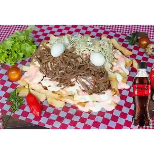 Salchipapas Yumbo Mixta Desmechada +CocaCola S/az 400ml