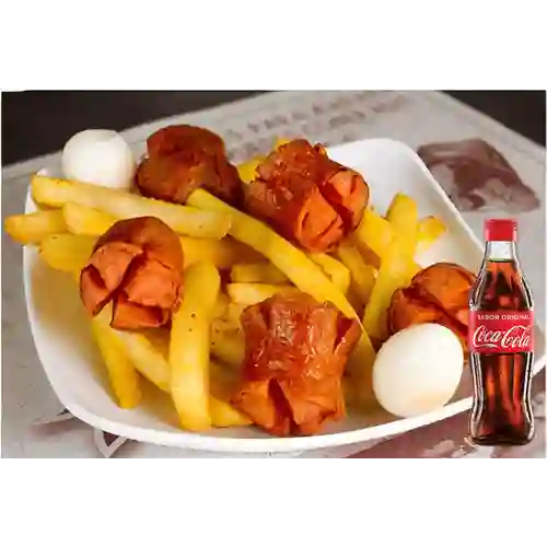 Combo Salchipapa + Gaseosa 400ml