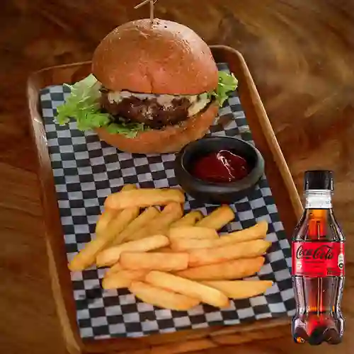 Combo Hamburguesa Cebú + Coca Cola Sin Azúcar 250ML