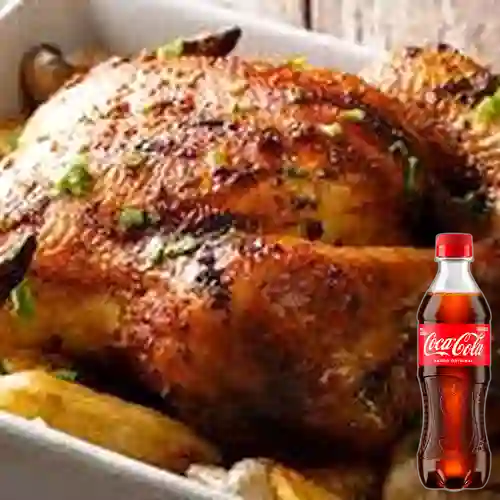 Combo Pollo Asado 1/2 + Coca Cola Original 400 ml