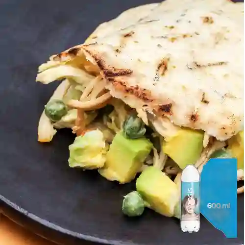 Combo Arepa D Reina Pepiada + Oasis Sin Gas 600 ml