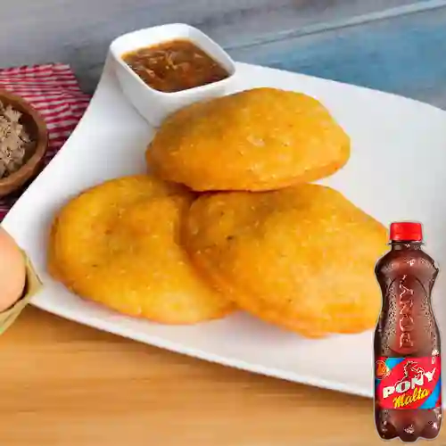 Combo Arepa de Huevo + Pony Malta 330 ml