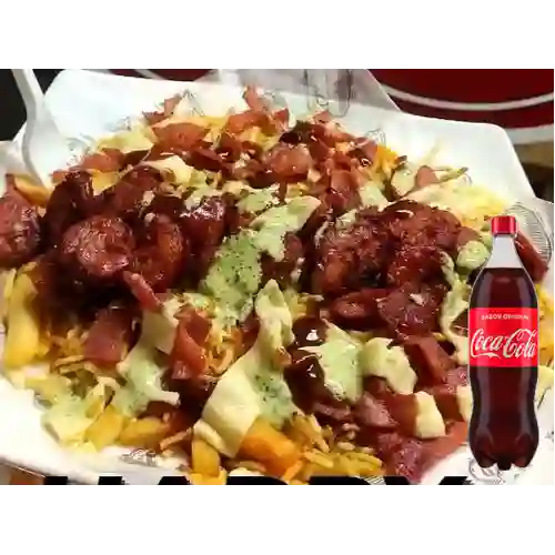 Combo Salchipapa Happy para 2 +Cocacola Orig 1.5l