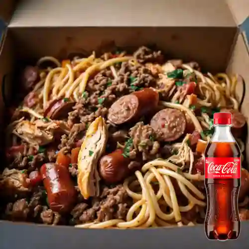 Combo Pasta Tres Carnes + Coca-Cola Original 400 ml