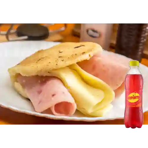 Combo Arepa de Jamón y Queso + Kola Hipinto 400 ml