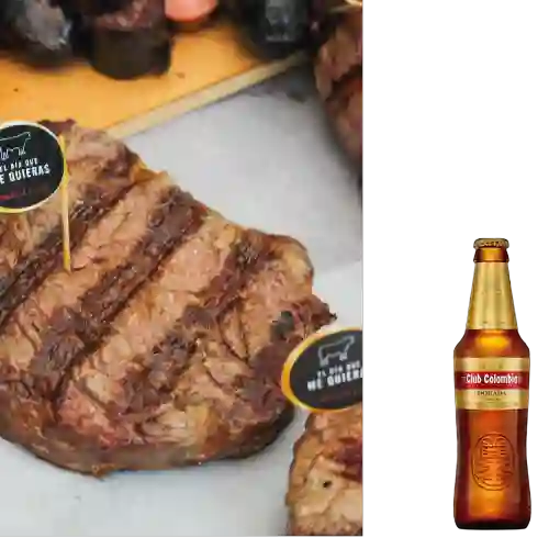 Combo Bife Ancho + Club col. Dorada Bot. 330ml