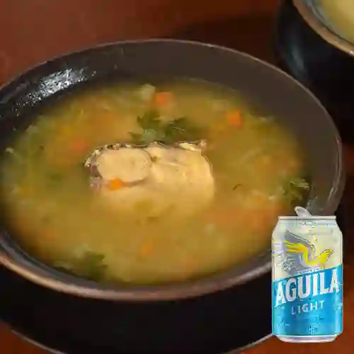 Combo Consomé de Pollo - +  Aguila Light Lta 330ml