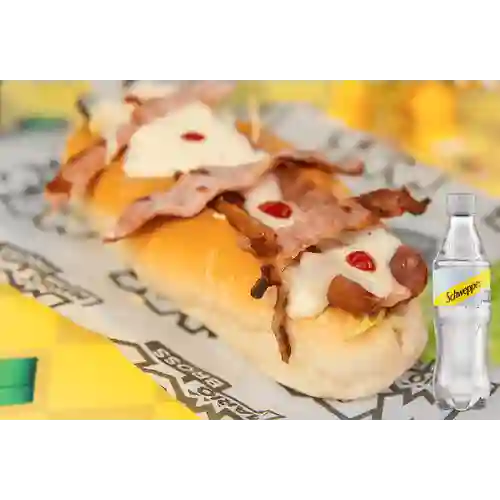 Combo Perro Italo Ranchero + Schweppes Soda 400ml