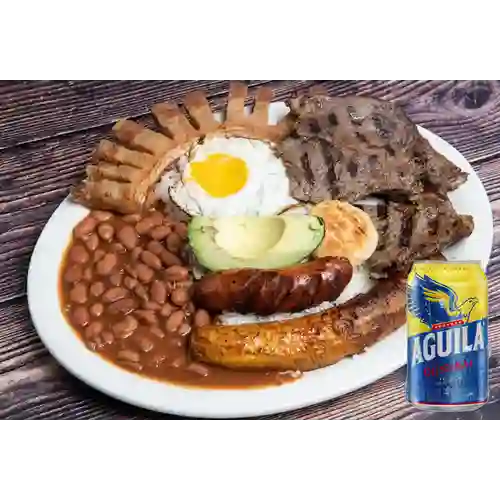 Combo Mini Bandeja Paisa + Aguila Orig Lta 330ml
