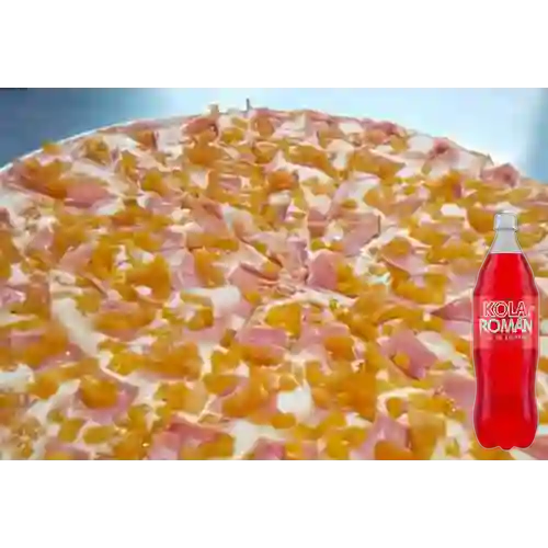 Combo Pizza Hawaiana Médium + Kola Roman 1.5 Lt
