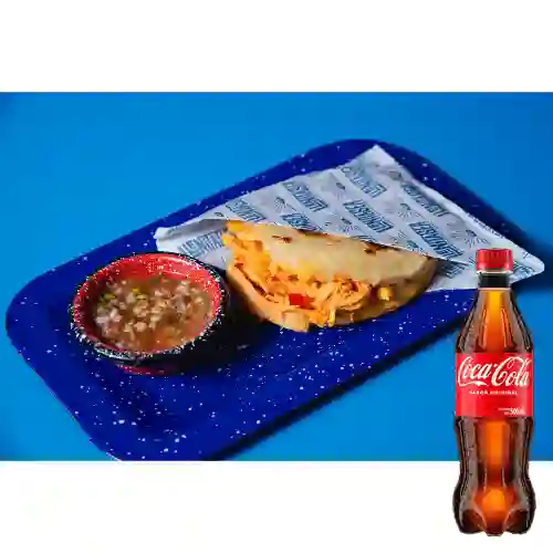 Combo Arepa Llenita de Pollo + Coca Cola