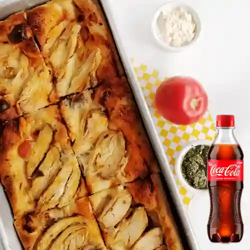 Pizza Pollo Pesto&Tomate Personal +Cocacola Org 400ml