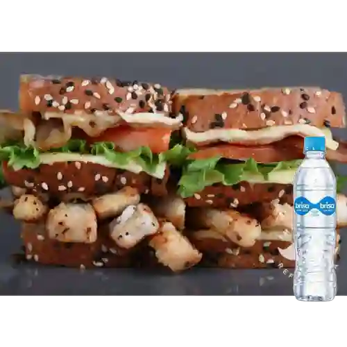 Combo Sándwich de Pollo + Agua Brisa X600ml