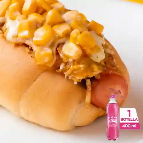 Combo Perrito Desgranado + Manzana Postobón 400 ml