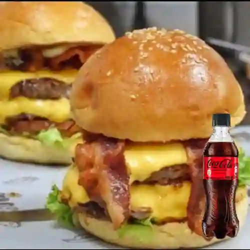 Combo Hamburguesa Doble Tc +Cocacola S/az 400ml