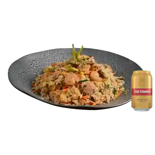 Combo Arroz Mandarín Especial + Club Col. Dorada Lata 330ml