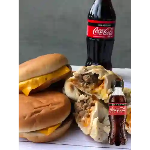 Combo Cheese Burger + Coca-Cola Sin Azúcar 250 ml