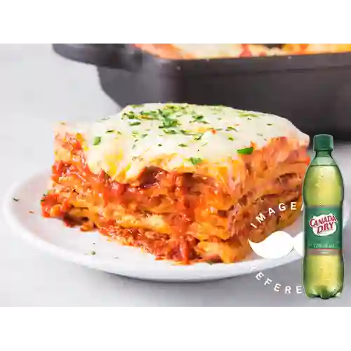 Combo Lasagna Boloñesa + Canada Dry 400 ml