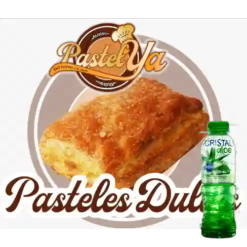 Combo Pastel de Arequipe y Queso + Cristal Aloe 330 ml