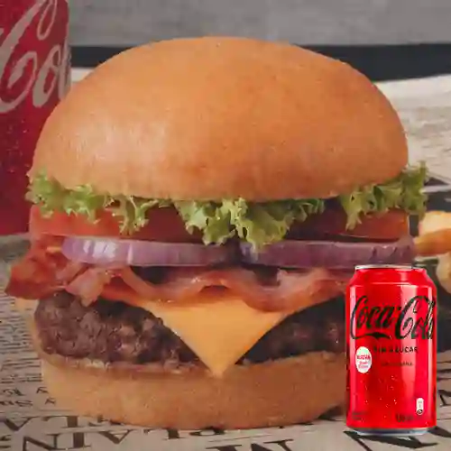 Combo Bacon Cheese Burger + Coca Cola Sin Azúcar 330ML