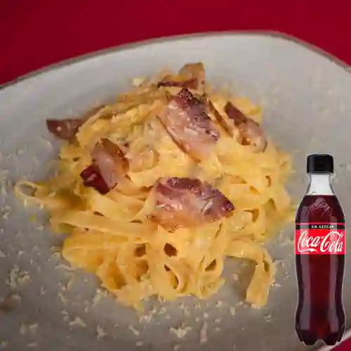 Combo Fetuccine Carbonara +Cocacola S/az 500ml