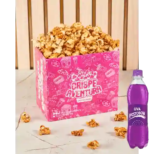 Crispetas Pequeñas de Caramelo +Postobon Uva 400ml