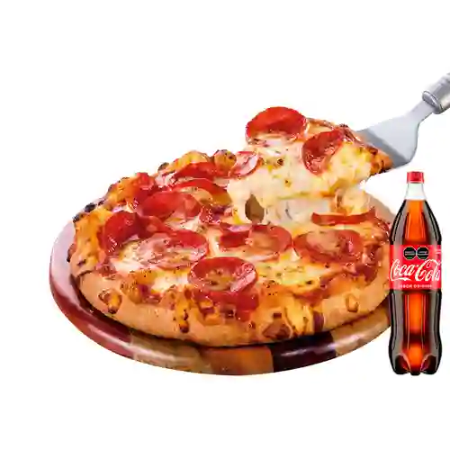Combo Pizza Mediana Pepperoni +Cocacola Orig 1.5l