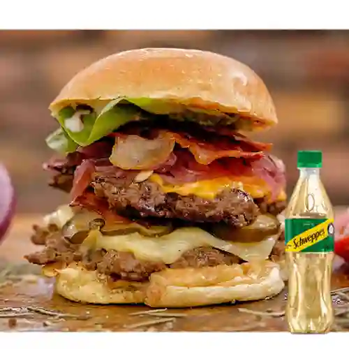 Hamburguesa Agata Doble Carne 280gr +Schweppes Ginger Ale 400ml