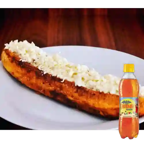 Combo Canoa de Platano con Queso + Colombiana 400 ml