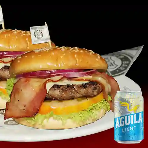 Combo Hamburguesa St. Louis + Aguila Light Lta 330ml