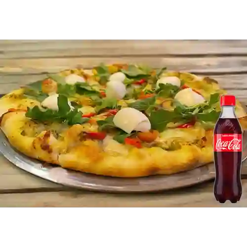 Pizza Ziury Burrata de la Casa +Cocacola Org 400ml