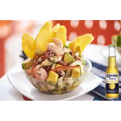 Combo Mareta Aguacate + Cerveza Corona Bot. 355ml