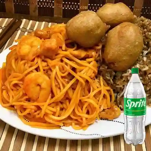 Combo Bandeja Combina c/ Spaguettis +Sprite Orig 1.5Lt