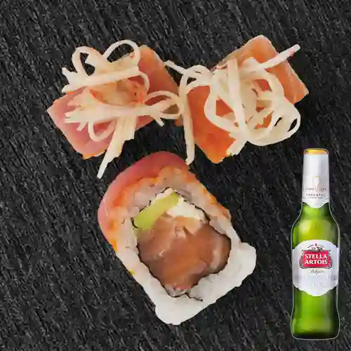 Combo Sushi Kansai + Cerveza Stella Artois Bot. 330ml