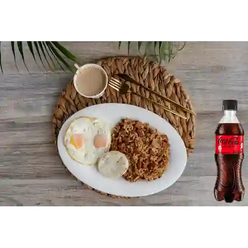 Calentado c/ Huevos Al Gusto +Cocacola S/az 400ml
