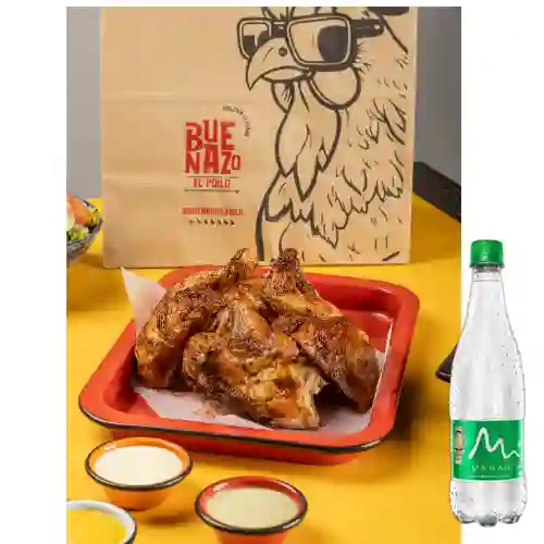 Combo 1 Pollo Buenazo + Agua Manantial con Gas