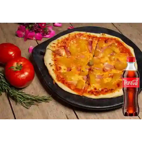 Combo Pizza la Hawaiana + Coca Cola Original 400 ml