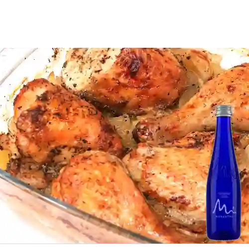 Combo 1 Pollo Al Horno + Manantial Sin Gas 400 ml